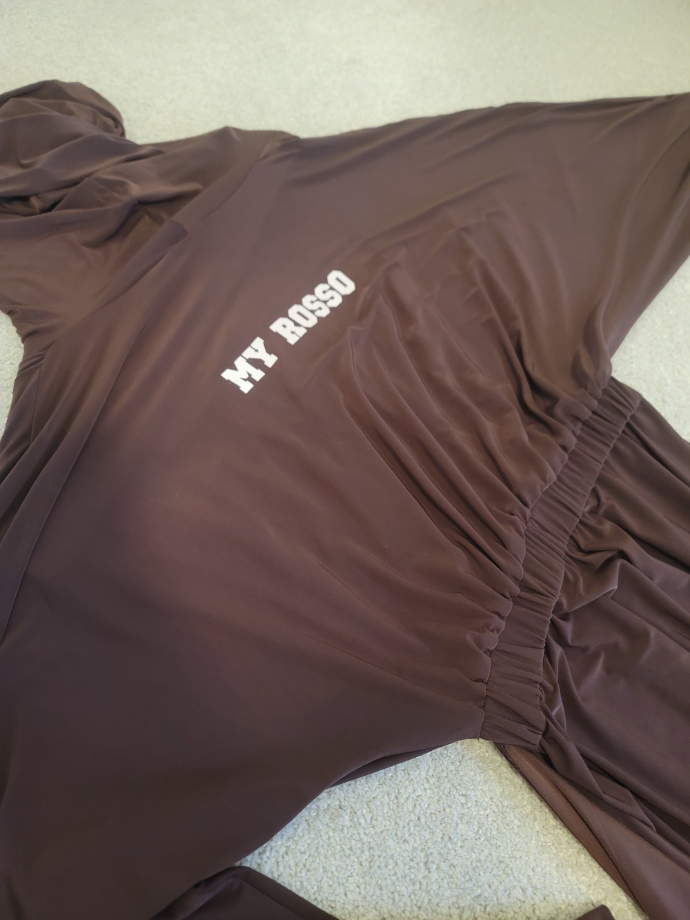 MY ROSSO Brown Hoodie Dress